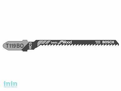 Пилка лобз. по дереву T119BO (1 шт.) BOSCH (пропил криволинейный, грубый, для базовых работ)