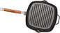 Сковорода гриль чугунная квадратная 260х260 с деревянной ручкой арт. 10241