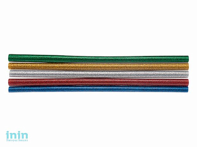 Стержни клеевые d=11,3 мм, L=270 мм, цветные с блестками (упак. 10 шт.) REXANT