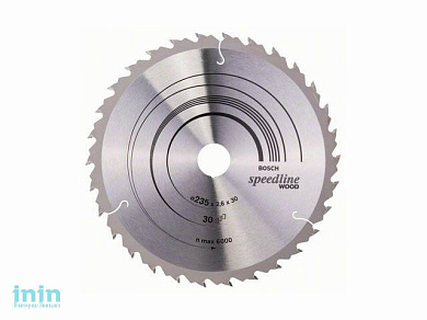 Диск пильный 235х30/25 мм 30 зуб. по дереву SPEEDLINE WOOD BOSCH (переменный зуб)