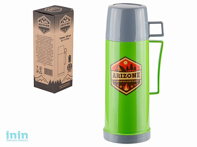 Термос, 450 мл, зеленый, ARIZONE (в индивидуальной упаковке)