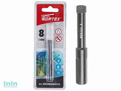 Коронка алмазная  d 8мм керамогранит WORTEX