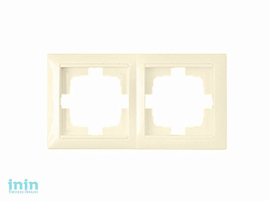 Рамка 2-местная бежевая, Стиль, BYLECTRICA (двухместная Гарантийный срок:24 месяца)