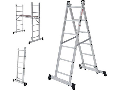 Лестница-помост алюм. 79 см 6 ступ. 11,3 кг NV1415 Новая Высота (макс. нагрузка 150кг) (1415206)