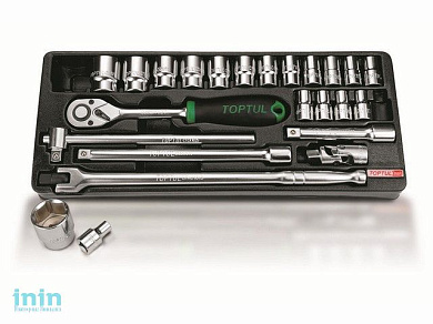 Набор-сет головок 1/2" 8-32мм 24предм. 6гр. 434х176мм TOPTUL (GCAT2402)