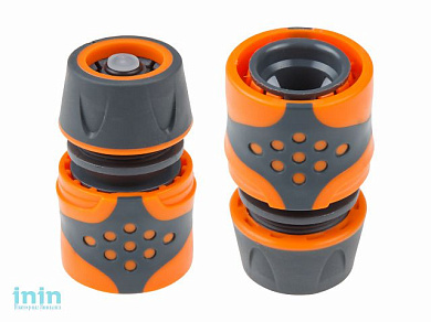 Муфта быстросъемная 1/2"(5/8") с автостоп. STARTUL GARDEN (ST6016-2-1/2) (soft touch, двухкомпонентная)