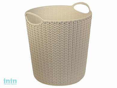 Корзина для бумаг ВЯЗАНИЕ 10л (белый) (IDEA)