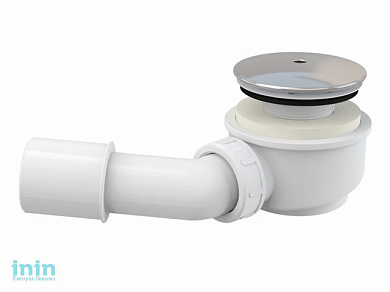 Выпускной комплект для душевого поддона заниженный, хромированный пластик, Alcaplast (Выпускной комплект для душевого поддона заниженный, хромированны