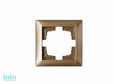 Рамка 1-местная бронза, Стиль, Bylectrica (Рамка одноместная бронза, Стиль Гарантийный срок:24 месяца)