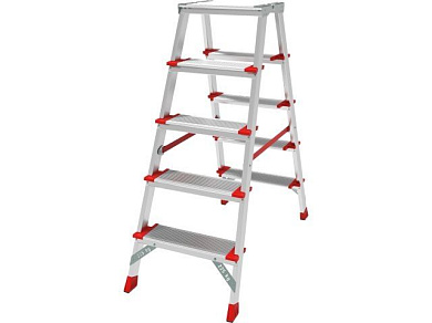 Лестница-стремянка алюм. двухст. 110 см 5 ступ. 7,5кг NV 3127 Новая высота (Макс. нагрузка - 225 кг.) (Новая Высота) (3127205)