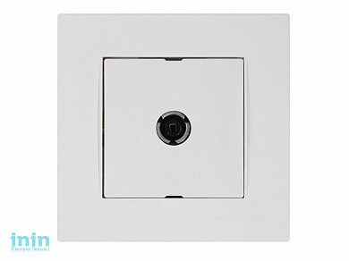 Розетка ТВ (переходная, скрытая) белая, RITA, MUTLUSAN