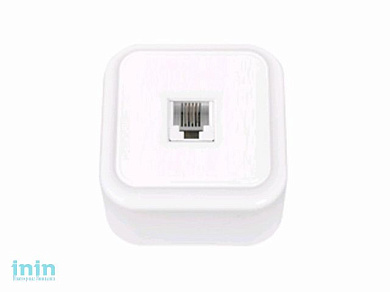 Розетка 1-ая телефонная (открытая) белая, Пралеска, BYLECTRICA (телефонная четырехконтактная открытой установки Гарантийный срок:24 месяца)