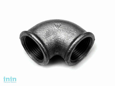 Колено вн. 1/2" черный TITAN (Livarna TITAN)