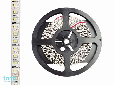 Лента светодиодная PLS-2835 (9.6 Вт/м, 960 Лм/м, 6500К, IP20, 12В (5 м в уп.) JAZZWAY (120 диод/м, холодный белый свет, 8 мм)