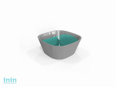 Салатник двухцветный Taila cuadrado (Тайла куадрадо) 0,5 л, бирюза, BEROSSI (Изделие из пластмассы. Литраж 0.5 л.   Размер 125 х 53 мм)