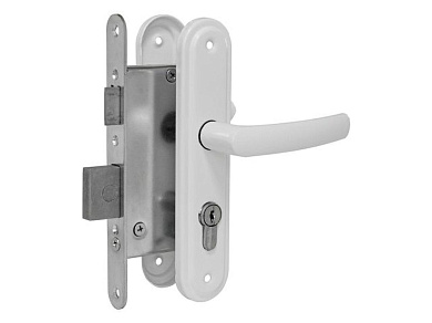 Замок врезной Омега ЗВ4.2-02 серия ЭКОНОМ (белый)