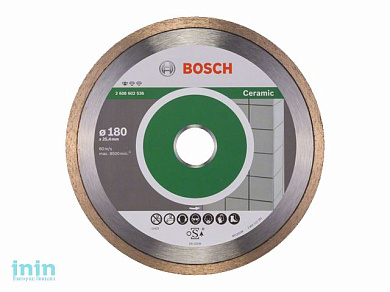 Алмазный круг 180х25.4 мм по керамике сплошн. STANDARD FOR CERAMIC BOSCH (сухая/мокрая резка)