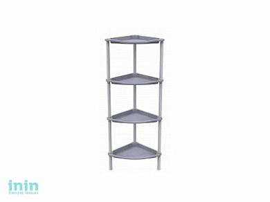 Этажерка угловая с полками "Krita" 4-х секционная, сиреневый туман, BEROSSI (Изделие из пластмассы. Размер 396 х 275 х 945  мм)