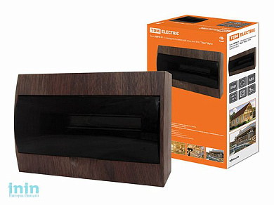 Бокс ЩРН-П-18 модулей навесной пластик IP41 "Эко" (бук) TDM