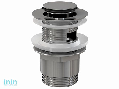 Водослив для умывальника click/clack 5/4, цельнометаллический с малой заглушкой, Alcaplast (Водослив для умывальника click/clack 5/4, цельнометалличес