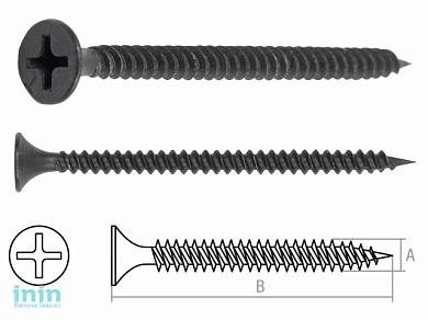 Саморез 4.2х70 мм для монтажа ГКЛ к металлу, фосфат (6000 шт в коробе) STARFIX