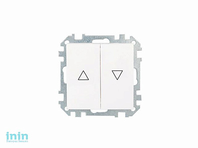 Выключатель 2 клав. с самовозвратом и механич. блокировкой (скрытый) белый, Стиль, Bylectrica (двухклавишный скрытой установки с самовозвратом и механ