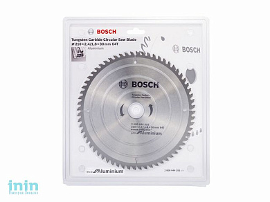 Диск пильный 210х30 мм 64 зуб. универсальный ECO ALUMINIUM BOSCH (твердоспл. зуб)