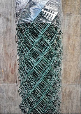 Сетка рабица в пвх 1.8*10 м Яч 55*55 ф2.4 мм Зеленая