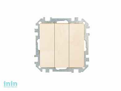 Выключатель 3 клав. (cкрытый, 10А) слоновая кость, Стиль, Bylectrica (Выключатель трехклавишный скрытой установки слоновая кость)